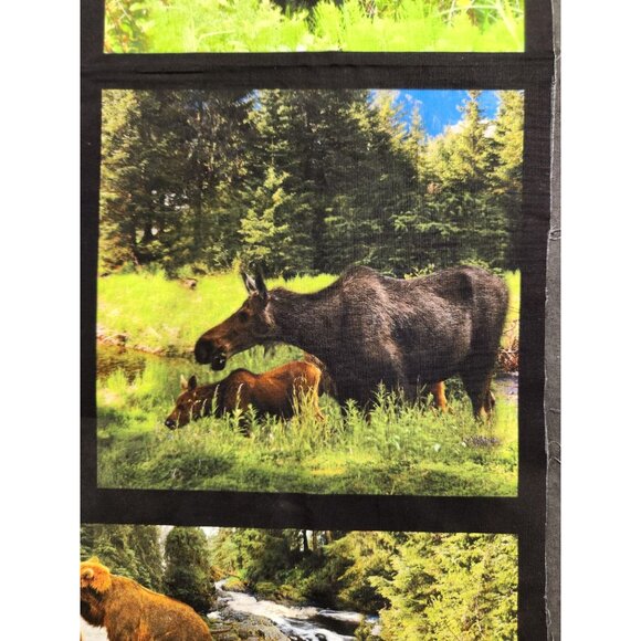 Natures Wonder Scenic Wildlife Fabric Panel 24"x44" By Studio RK For Robert Kauf - Picture 3 of 14